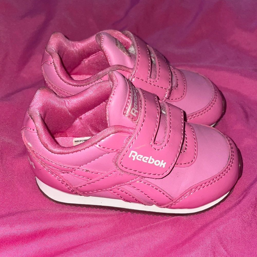 Toddler Reebok, Bubble Gum Pink, Velcro.